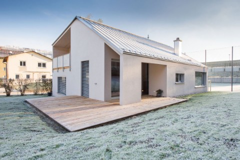 Einfamilienhaus mit Brettsperrholzdachstuhl